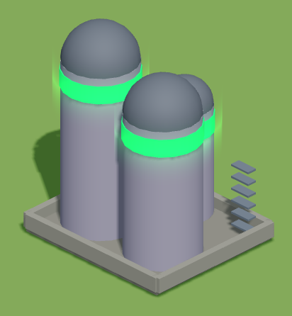 Storage tanks on a paved yard.